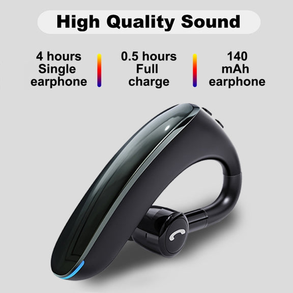 F900 Mini Earhook 180�� Freely Rotating Wireless Bluetooth 5.0 Earphone Car Handsfree Call Headphone(Red)