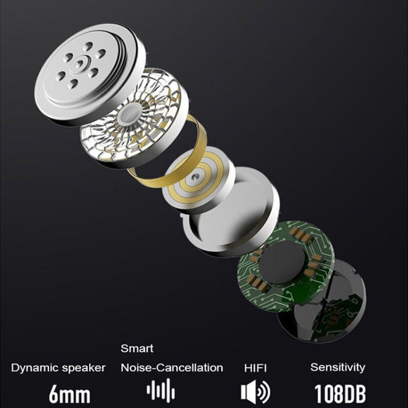 F900 Mini Earhook 180�� Freely Rotating Wireless Bluetooth 5.0 Earphone Car Handsfree Call Headphone(Red)