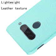 For LG G8S ThinQ Shockproof Crocodile Texture PC + PU Case(Light green)