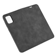 For Galaxy A31 Retro-skin Business Magnetic Suction Leather Case with Holder & Card Slots & Wallet(Black)