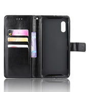 For Galaxy Xcover Pro Retro Crazy Horse Texture Horizontal Flip Leather Case with Holder & Card Slots & Photo Frame(Black)