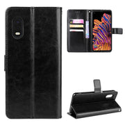 For Galaxy Xcover Pro Retro Crazy Horse Texture Horizontal Flip Leather Case with Holder & Card Slots & Photo Frame(Black)