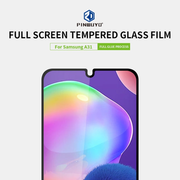 For Galaxy A31 PINWUYO 9H 2.5D Full Screen Tempered Glass Film(Black)