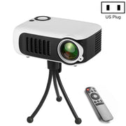 A2000 Portable Projector 800 Lumen LCD Home Theater Video Projector, Support 1080P, US Plug (White)