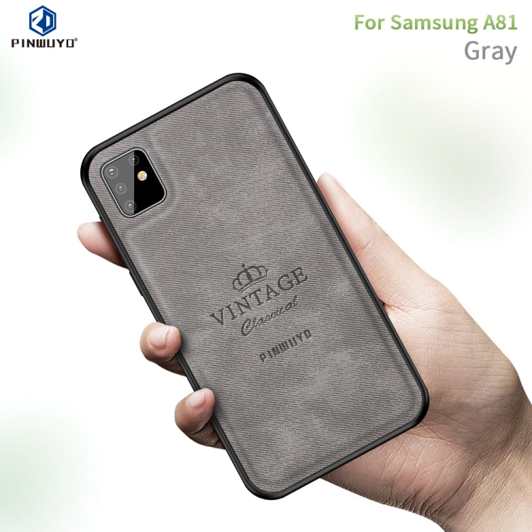 For Galaxy A81 / Note10 Lite PINWUYO Zun Series PC + TPU + Skin Water-resistant And Anti-fall All-inclusive Protective Shell(Gray)