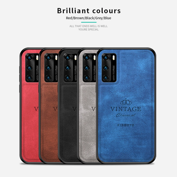 For Huawei P40 PINWUYO Zun Series PC + TPU + Skin Water-resistant And Anti-fall All-inclusive Protective Shell(Blue)