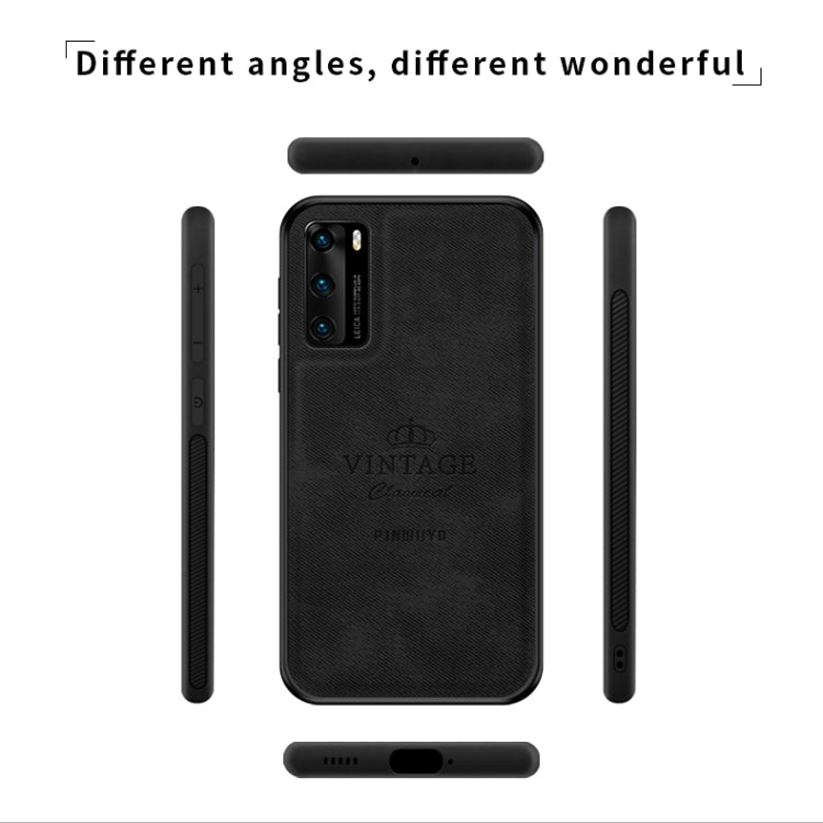 For Huawei P40 PINWUYO Zun Series PC + TPU + Skin Water-resistant And Anti-fall All-inclusive Protective Shell(Blue)