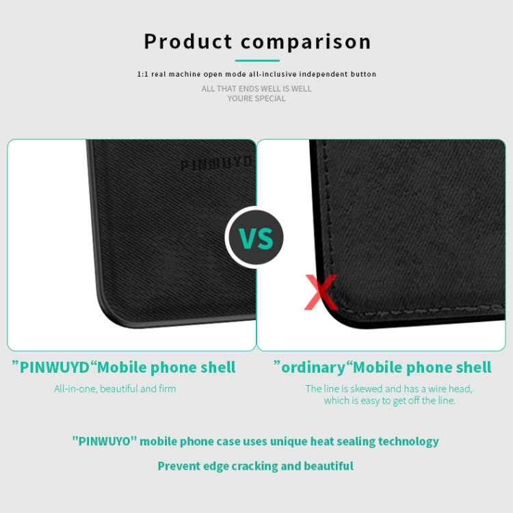 For Huawei P40 PINWUYO Zun Series PC + TPU + Skin Water-resistant And Anti-fall All-inclusive Protective Shell(Blue)