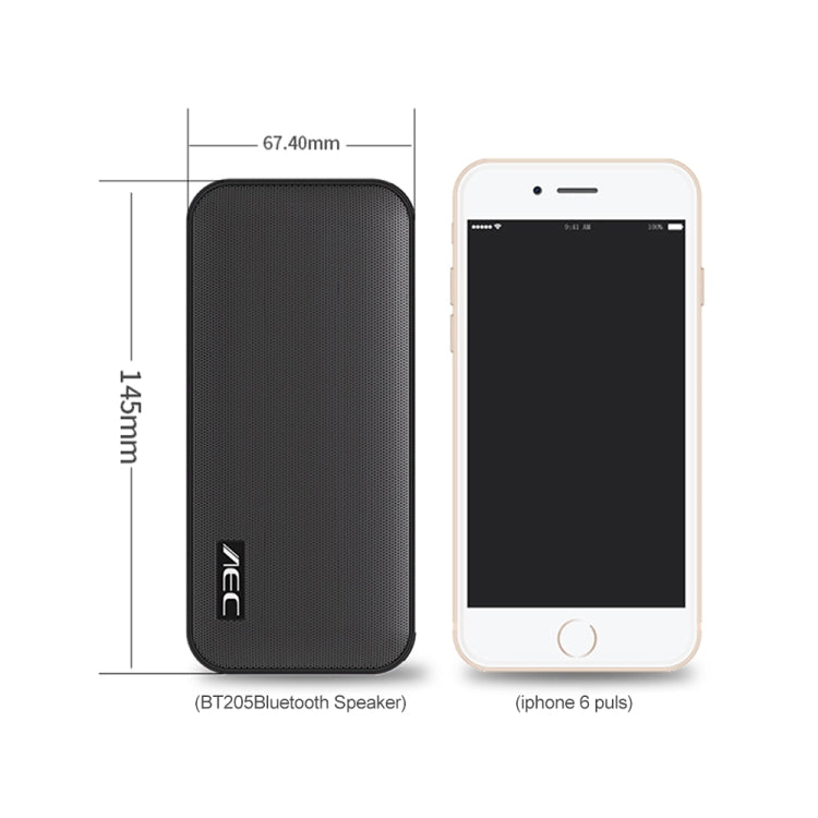 AEC BT-205 Portable Wireless Bluetooth Speaker Stereo Music Loudspeaker Built-in Microphone, Support TF Card(White)
