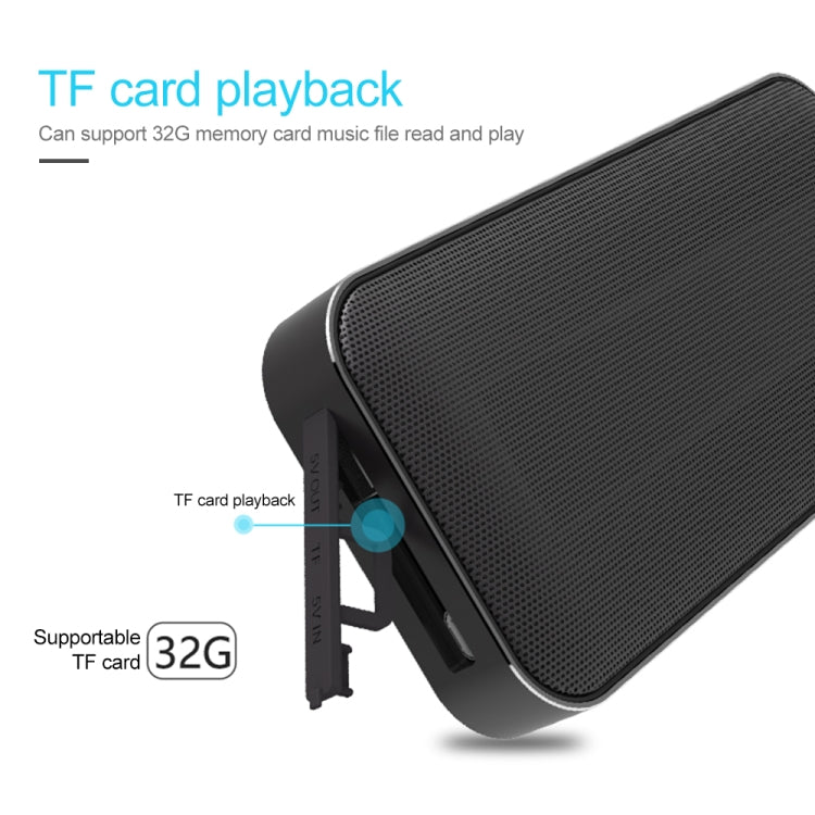 AEC BT-205 Portable Wireless Bluetooth Speaker Stereo Music Loudspeaker Built-in Microphone, Support TF Card(White)