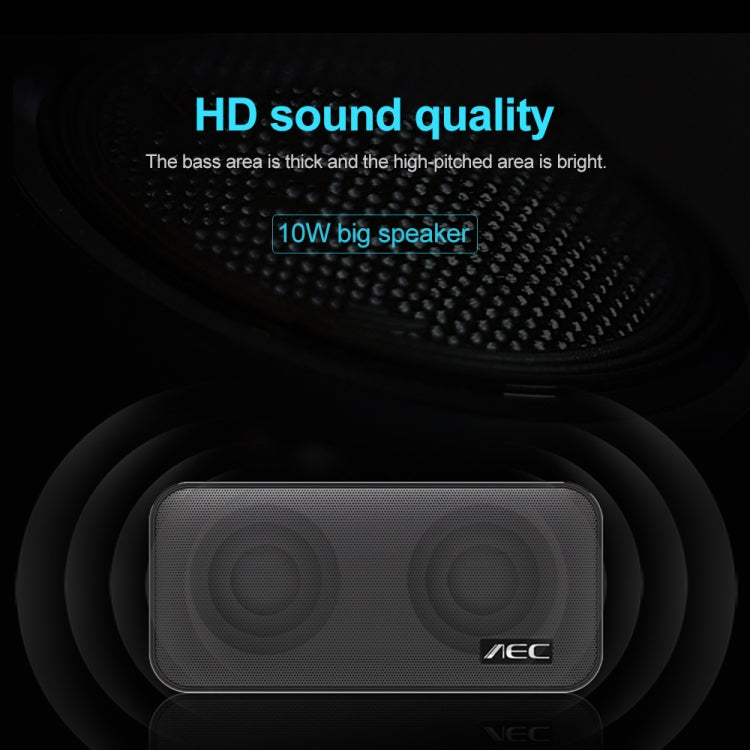 AEC BT-205 Portable Wireless Bluetooth Speaker Stereo Music Loudspeaker Built-in Microphone, Support TF Card(White)