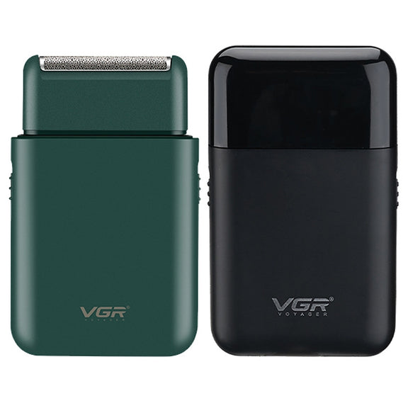 VGR V-390 5W USB Portable Reciprocating Electric Shaver (Green)