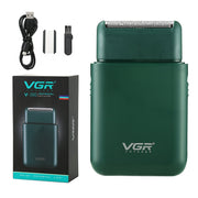 VGR V-390 5W USB Portable Reciprocating Electric Shaver (Green)