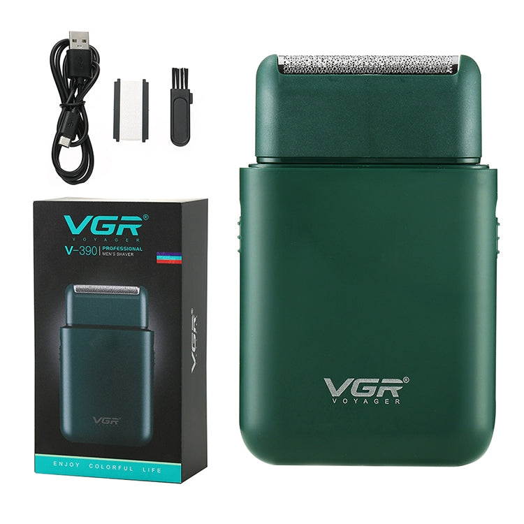 VGR V-390 5W USB Portable Reciprocating Electric Shaver (Black)