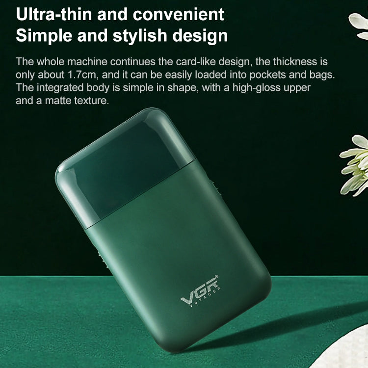 VGR V-390 5W USB Portable Reciprocating Electric Shaver (Black)