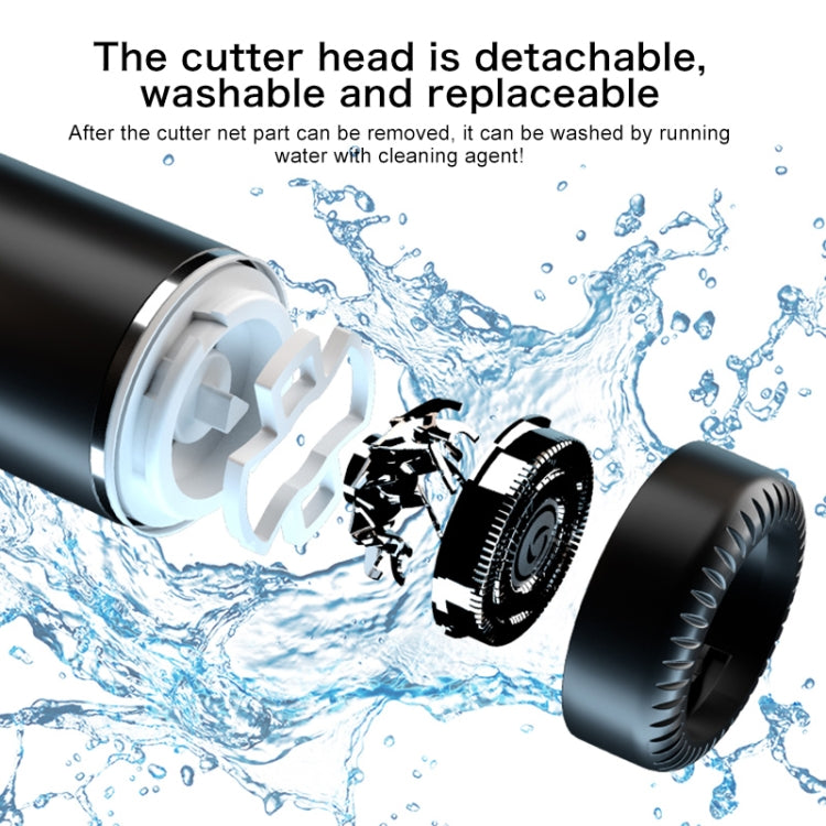 S1080 Mini Metal Turbo Electric Shaver Razor (Black)