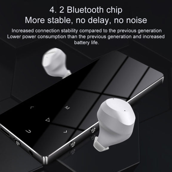 X2 1.8 inch Touch Screen Metal Bluetooth MP3 MP4 Hifi Sound Music Player 8GB(Rose Gold)