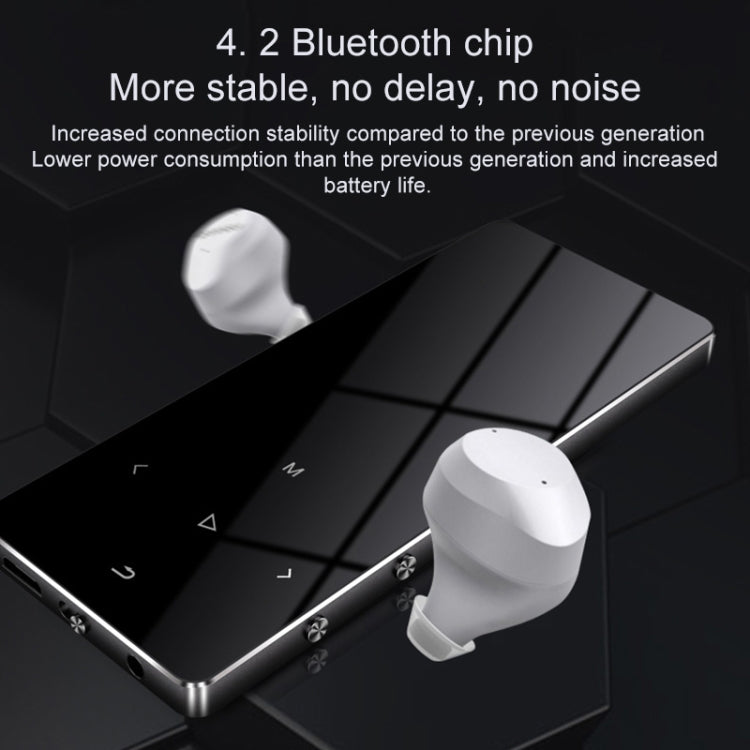 X2 16GB 1.8 inch Touch Screen Metal Bluetooth MP3 MP4 Hifi Sound Music Player (Blue)