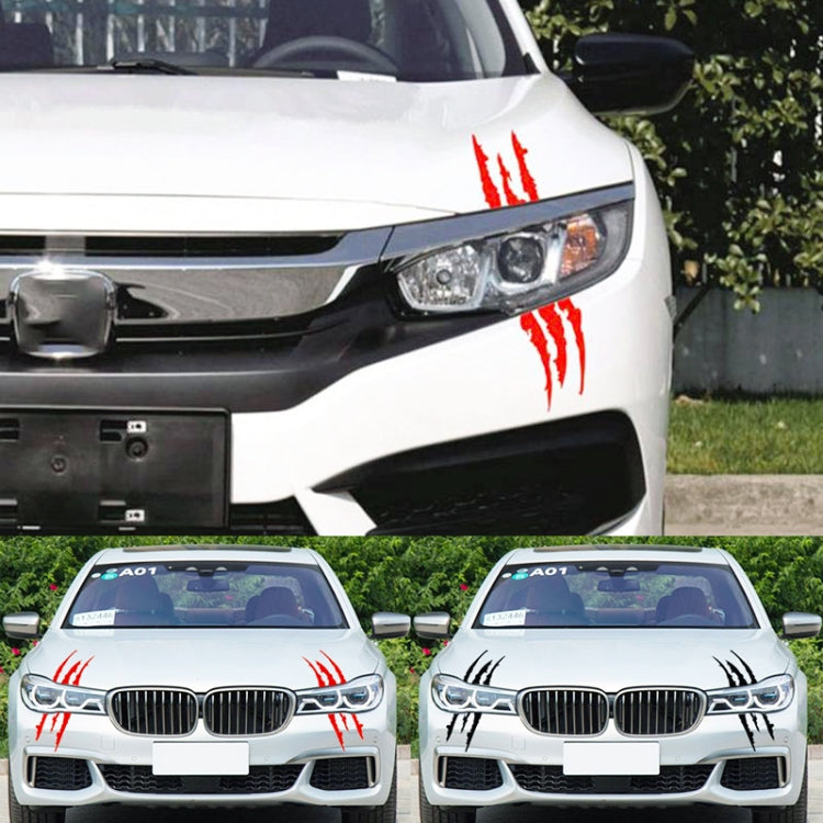 2 PCS Reflective Car Sticker Monster Scratch Stripe Claw Marks Car Auto Headlight Decoration Vinyl Decal Car Stickers, Size:40X12cm