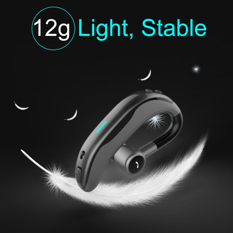 Car Handfree Wireless Ear-hook Bluetooth Earphone with Microphone(Black Green)