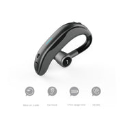 Car Handfree Wireless Ear-hook Bluetooth Earphone with Microphone(Black Green)