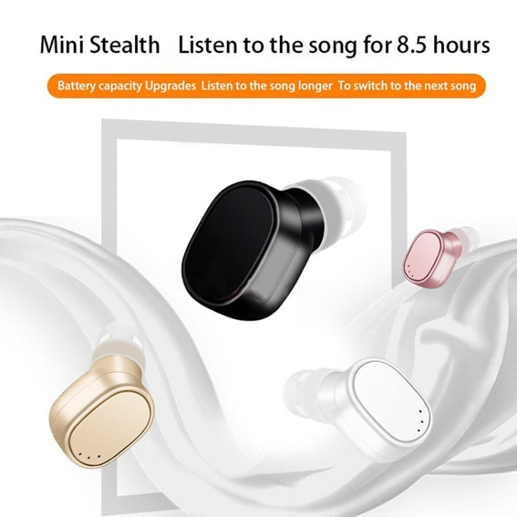 LESIRI X12 Bluetooth Headset Mini Wireless Earphone Portable USB Magnetic Charging Headset Sport Earbud Headset for iPhone(Rose Gold)