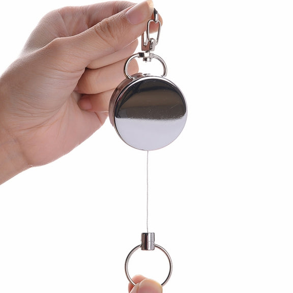 Resilience Steel Wire Rope Elastic Sporty Retractable Anti Lost Keychain