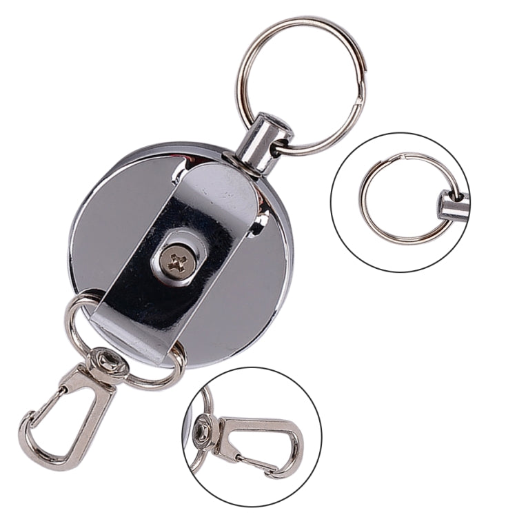 Resilience Steel Wire Rope Elastic Sporty Retractable Anti Lost Keychain