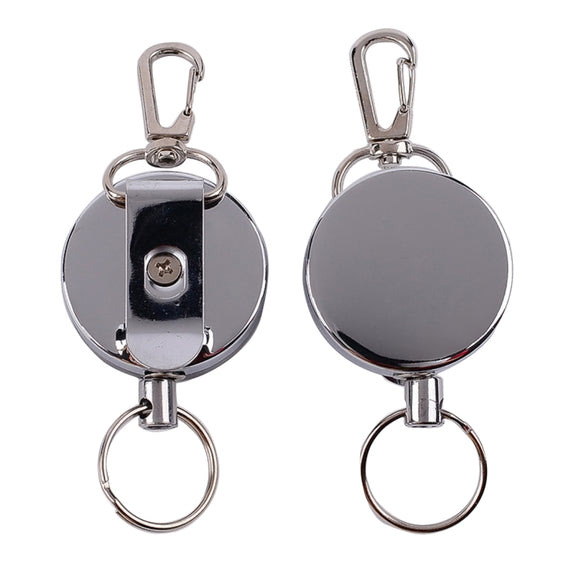 Resilience Steel Wire Rope Elastic Sporty Retractable Anti Lost Keychain