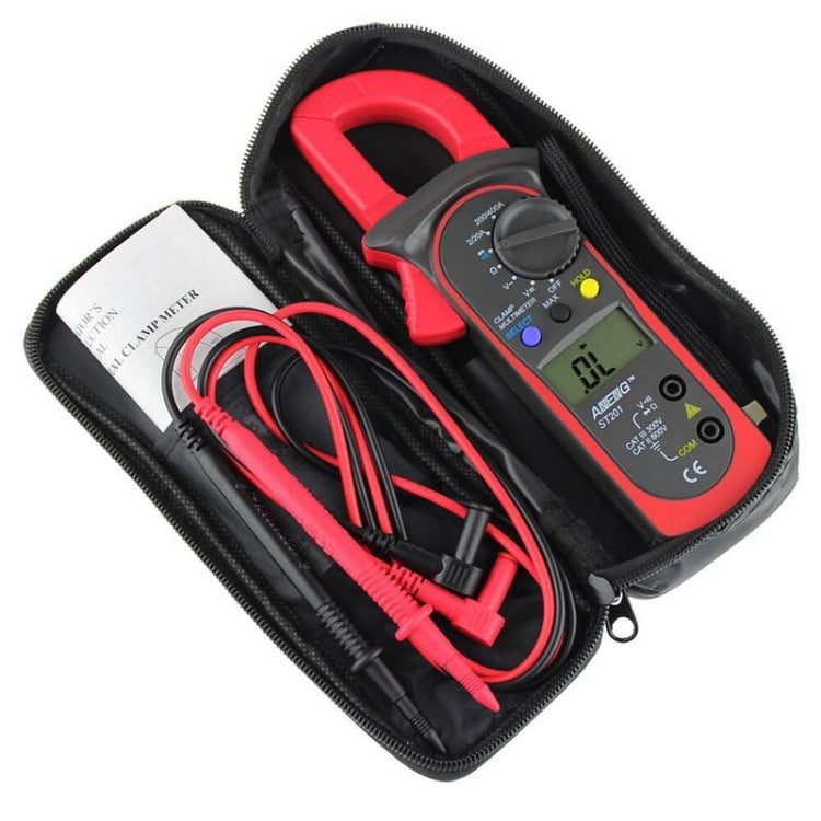 ANENG ST201 AC And DC Digital Clamp Multimeter Voltage And Current Measuring Instrument Tester(Red)