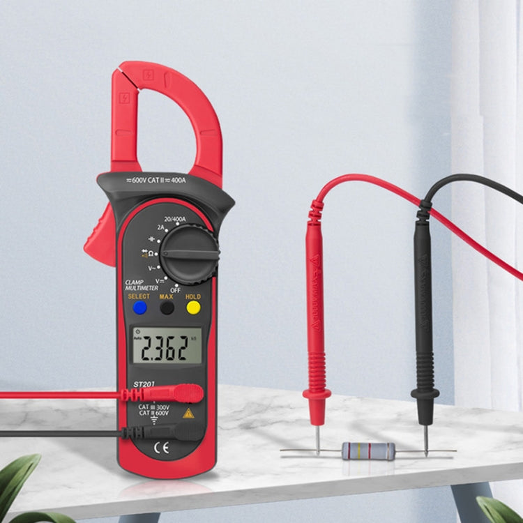 ANENG ST201 AC And DC Digital Clamp Multimeter Voltage And Current Measuring Instrument Tester(Red)