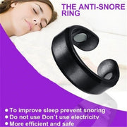 Acupressure Anti Snore Ring Treatment Reflexology Anti Snoring Apnea Sleeping Device(Black)