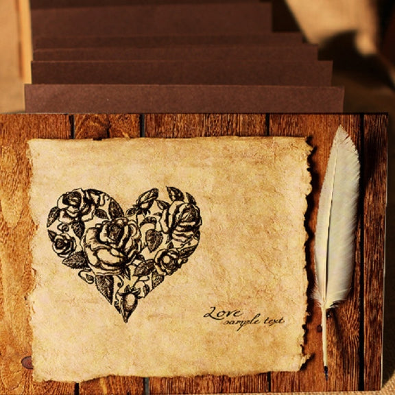 Retro Paste Folding 18 Fold Pages 34 Sides Creative Manual Album Book(Coffee Kraft Inside Page)