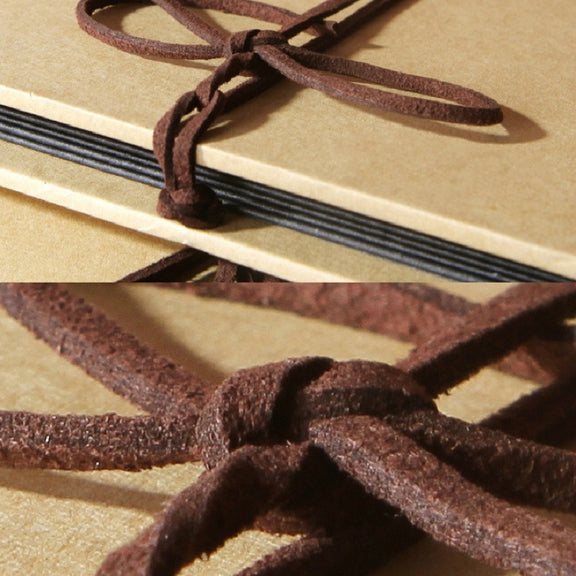 Retro Paste Folding 18 Fold Pages 34 Sides Creative Manual Album Book(Coffee Kraft Inside Page)