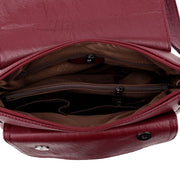 Summer Leather Luxury Handbags Female Shoulder Messenger Bag(Red)