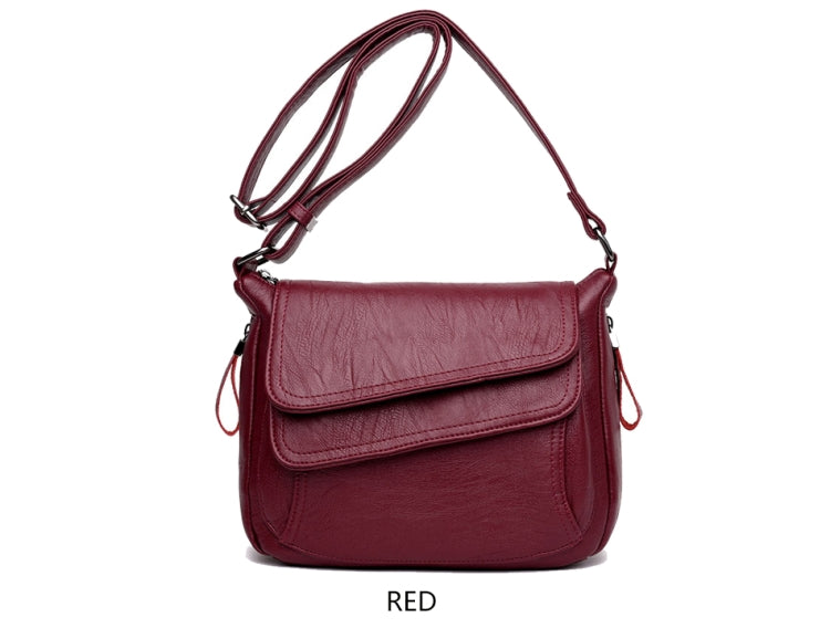 Summer Leather Luxury Handbags Female Shoulder Messenger Bag(Red)
