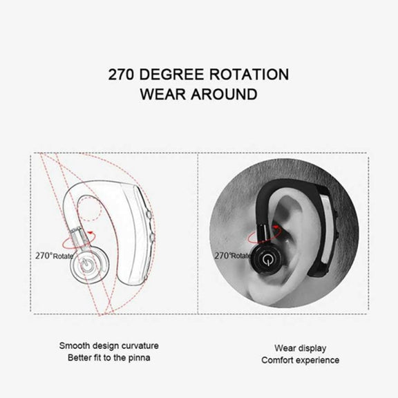CIRCE K5 Handsfree Wireless Bluetooth Earphone Car Handsfree Bluetooth Headsets Phone Earphones with Mic(Red)