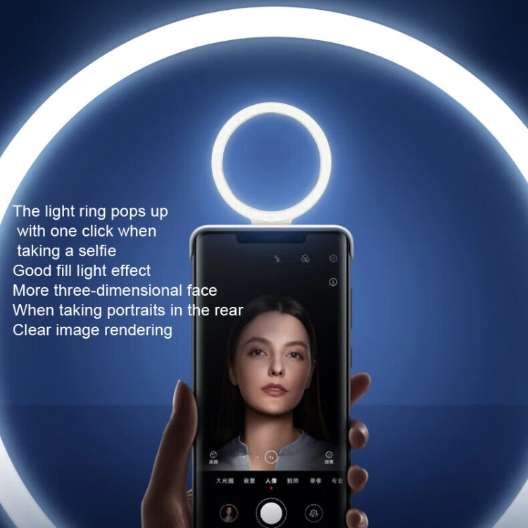 For HUAWEI Mate 50 Pro Original HUAWEI Ring Flash Smart Phone Case(White)