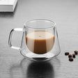 Double Wall Mug Office Mugs Heat Insulation Double Coffee Mug Coffee Glass Cup, Style:No label - free shipping - PMC TechLife - Order now!