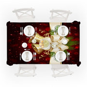Household Rectangular Tablecloth Christmas Dining Coffee Table Cloth Decoration, Size:140x140cm(Christmas Bell)
