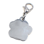 10 PCS Enamel Cat Dog  Bear Paw Prints Key Chain Jewelry Making(Light Blue)