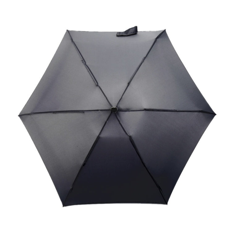 Mini Capsule Pocket Umbrella Windproof Foldable Travel Compact Umbrella(Black)