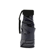 Mini Capsule Pocket Umbrella Windproof Foldable Travel Compact Umbrella(Black)