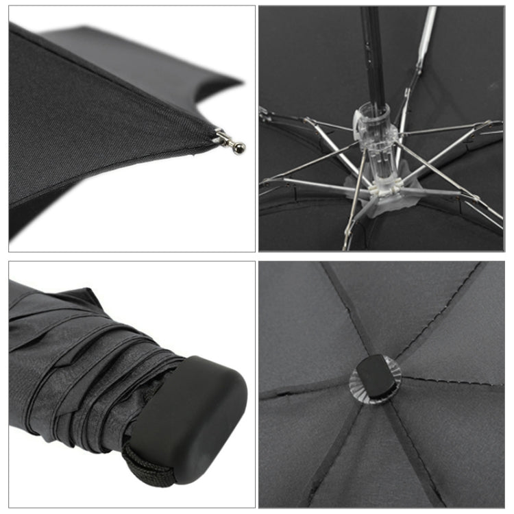 Mini Capsule Pocket Umbrella Windproof Foldable Travel Compact Umbrella(Black)