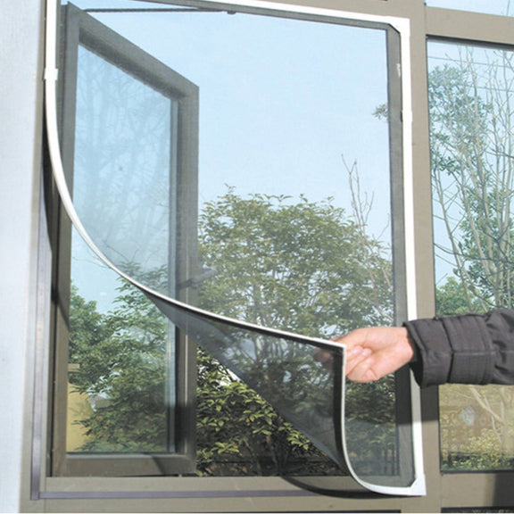 Fly Bug  Mosquito Net Door Window Net Netting Mesh Screen Curtain Protector Flyscreen Insect DIY, Size:1.3x1.5m(Black)