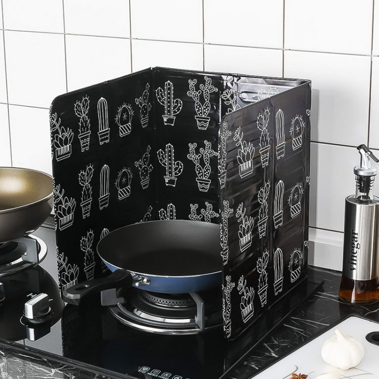 Gas Stove Aluminum Foil Oil Plate Kitchen Splash Guard High Temperature Oil Insulation Board(Black)