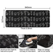 Gas Stove Aluminum Foil Oil Plate Kitchen Splash Guard High Temperature Oil Insulation Board(Black)