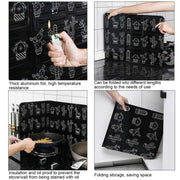 Gas Stove Aluminum Foil Oil Plate Kitchen Splash Guard High Temperature Oil Insulation Board(Black)
