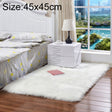 Luxury Rectangle Square Soft Artificial Wool Sheepskin Fluffy Rug Fur Carpet, Size:45x45cm(White) - Mats by PMC TechLife | Online Shopping South Africa | PMC TechLife | Buy Now Pay Later Mobicred