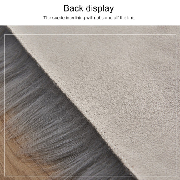 Luxury Rectangle Square Soft Artificial Wool Sheepskin Fluffy Rug Fur Carpet, Size:45x45cm(White)